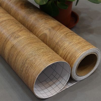 60cm*10m Holz texturierte dünne selbstklebende Kunststofffolie für renovierte Möbel