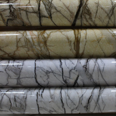 Glanzende Marmor-Pvc-Folien aus Marmor-Pvc-Folien für glamouröse Möbel und Wandverkleidungen